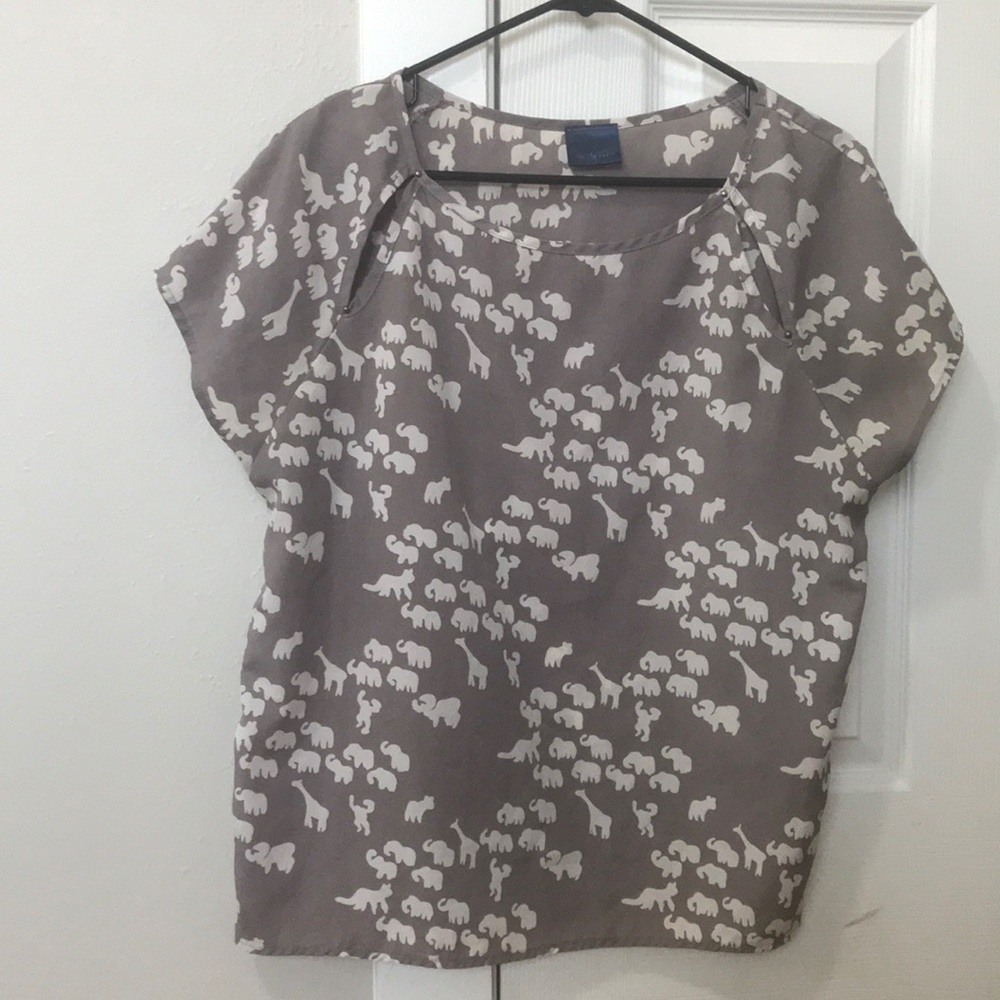 Safari animal blouse, Willy Jay’s, boxy fit